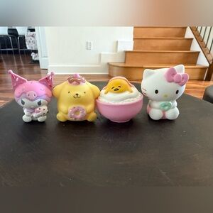 Sanrio Hello Kitty Squishy Bundle of 4 Kuromi Pompompurin Gudetama